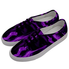 Smoke Flame Abstract Purple Men s Classic Low Top Sneakers