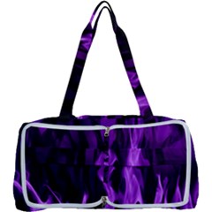 Smoke Flame Abstract Purple Multi Function Bag