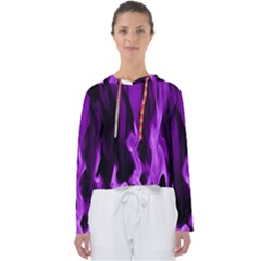 Smoke Flame Abstract Purple Women s Slouchy Sweat by HermanTelo