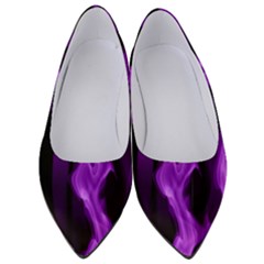 Smoke Flame Abstract Purple Women s Low Heels