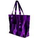 Smoke Flame Abstract Purple Zip Up Canvas Bag View1