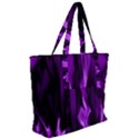 Smoke Flame Abstract Purple Zip Up Canvas Bag View2