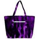 Smoke Flame Abstract Purple Zip Up Canvas Bag View3