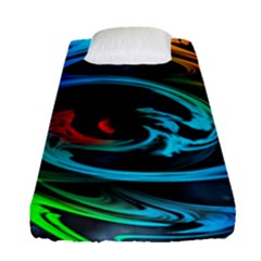 Rainbow Fractal Clouds Stars Fitted Sheet (single Size)