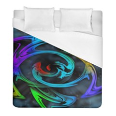 Rainbow Fractal Clouds Stars Duvet Cover (full/ Double Size)