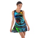 Rainbow Fractal Clouds Stars Cotton Racerback Dress View1