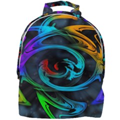 Rainbow Fractal Clouds Stars Mini Full Print Backpack by HermanTelo