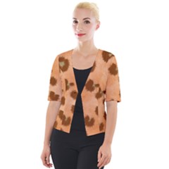 Seamless Tile Background Abstract Cropped Button Cardigan