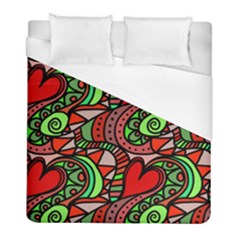 Seamless Heart Love Valentine Duvet Cover (full/ Double Size)