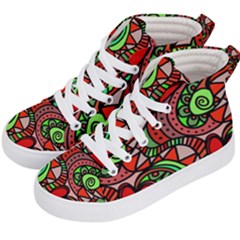 Seamless Heart Love Valentine Kids  Hi-top Skate Sneakers