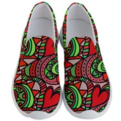 Seamless Heart Love Valentine Men s Lightweight Slip Ons