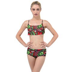 Seamless Heart Love Valentine Layered Top Bikini Set