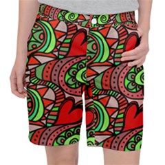 Seamless Heart Love Valentine Pocket Shorts