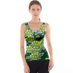 Seamless Turtle Green Tank Top