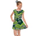 Seamless Turtle Green Kids  Cap Sleeve Dress View1