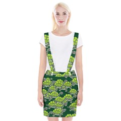 Seamless Turtle Green Braces Suspender Skirt