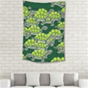 Seamless Turtle Green Small Tapestry View2