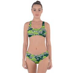 Seamless Turtle Green Criss Cross Bikini Set by HermanTelo