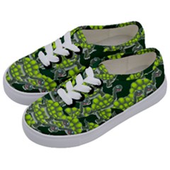 Seamless Turtle Green Kids  Classic Low Top Sneakers