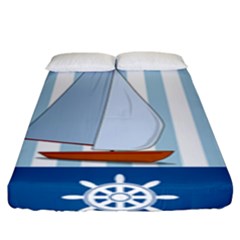 Yacht Boat Nautical Ship Fitted Sheet (king Size) by HermanTelo