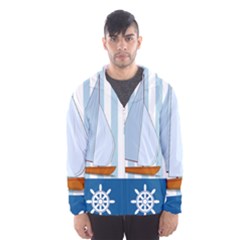 Yacht Boat Nautical Ship Men s Hooded Windbreaker