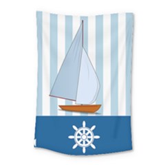 Yacht Boat Nautical Ship Small Tapestry