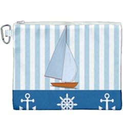 Yacht Boat Nautical Ship Canvas Cosmetic Bag (xxxl)