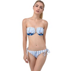 Yacht Boat Nautical Ship Twist Bandeau Bikini Set by HermanTelo