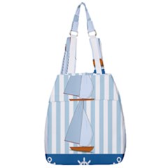 Yacht Boat Nautical Ship Center Zip Backpack