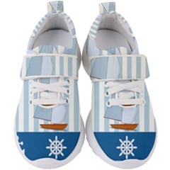 Yacht Boat Nautical Ship Kids  Velcro Strap Shoes