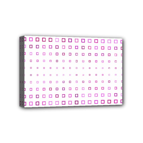 Square Pink Pattern Decoration Mini Canvas 6  X 4  (stretched)