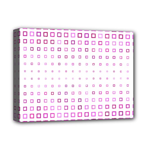 Square Pink Pattern Decoration Deluxe Canvas 16  X 12  (stretched) 