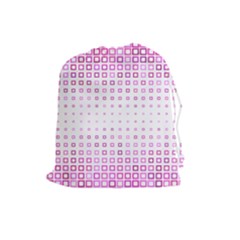 Square Pink Pattern Decoration Drawstring Pouch (large)