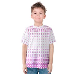 Square Pink Pattern Decoration Kids  Cotton Tee