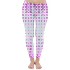 Square Pink Pattern Decoration Classic Winter Leggings