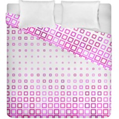 Square Pink Pattern Decoration Duvet Cover Double Side (king Size)