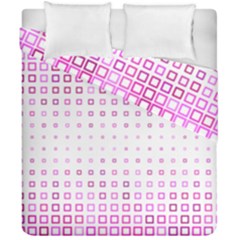 Square Pink Pattern Decoration Duvet Cover Double Side (california King Size)