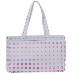 Square Pink Pattern Decoration Canvas Work Bag