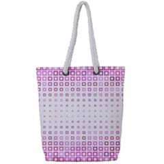 Square Pink Pattern Decoration Full Print Rope Handle Tote (small) by HermanTelo