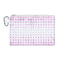 Square Pink Pattern Decoration Canvas Cosmetic Bag (large)