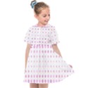 Square Pink Pattern Decoration Kids  Sailor Dress View1