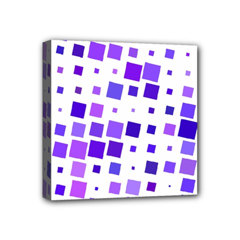 Square Purple Angular Sizes Mini Canvas 4  X 4  (stretched) by HermanTelo