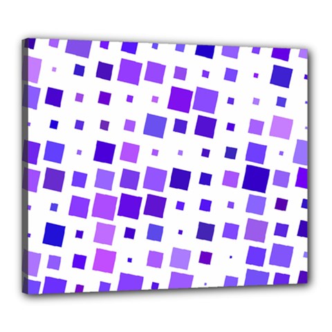 Square Purple Angular Sizes Canvas 24  X 20  (stretched) by HermanTelo