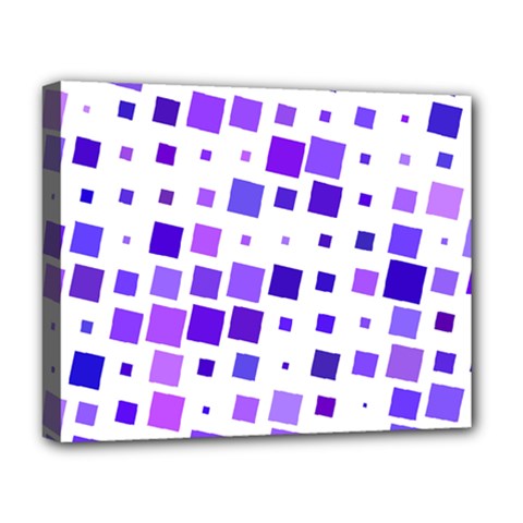 Square Purple Angular Sizes Deluxe Canvas 20  X 16  (stretched) by HermanTelo