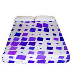 Square Purple Angular Sizes Fitted Sheet (california King Size)