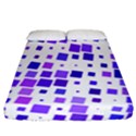 Square Purple Angular Sizes Fitted Sheet (California King Size) View1