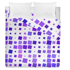 Square Purple Angular Sizes Duvet Cover Double Side (queen Size)