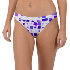 Square Purple Angular Sizes Band Bikini Bottom