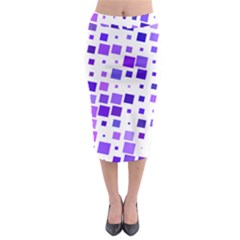 Square Purple Angular Sizes Midi Pencil Skirt by HermanTelo