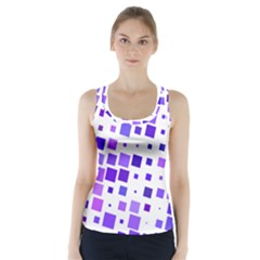 Square Purple Angular Sizes Racer Back Sports Top